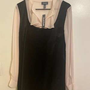Twofer black velvet dress